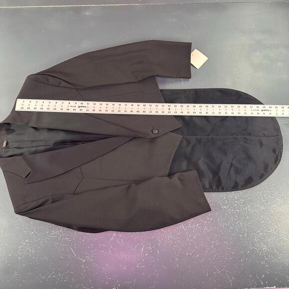VTG Pagano West Blazer Men 48 L Black Tuxedo Tails Bolero Cropped Smiles NWT USA - Picture 6 of 9